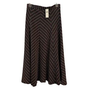 Anthropologie Multicolor Chevron A-Line Skirt